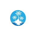 Palm tree summer vector icon Royalty Free Stock Photo