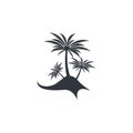 Palm tree summer vector icon Royalty Free Stock Photo