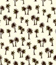Palm tree. Vector drawing pattern