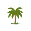 Palm tree vector image, flat cartoon style illustration Royalty Free Stock Photo