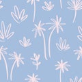 Palm tree vector seamless pattern Royalty Free Stock Photo