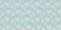 Palm tree vector seamless pattern, tropical summer background Royalty Free Stock Photo
