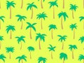 Palm trees with coconuts seamless pattern. Summer time, wallpaper with tropical pattern. Design for printing poster, banners