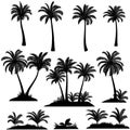 Palm Trees and Plants Silhouettes