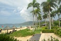 Palm trees on the shore, the bounty, Yalong bay, China, Hainan