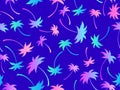 Palm trees silhouettes seamless pattern. Colorful gradient palm trees. Summer time, wallpaper with tropical pattern Royalty Free Stock Photo