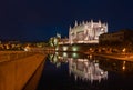 Palma Cathedral Catedral de Santa MarÃÂ­a de Palma de Mallorca - one of the highest Gothic choir in the world 44m with reflection