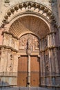 Palma cathedral entrance Royalty Free Stock Photo