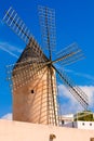 Palma de Majorca windmills wind mill in Mallorca Royalty Free Stock Photo