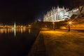 Palma de Mallorca cathedral at night Royalty Free Stock Photo