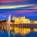 Palma de Mallorca Cathedral Seu sunset Majorca Royalty Free Stock Photo