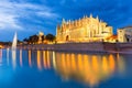 Palma de Mallorca Cathedral Seu sunset Majorca Royalty Free Stock Photo