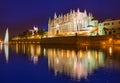 Palma de Mallorca Cathedral Seu sunset Majorca Royalty Free Stock Photo