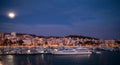 Palma de mallorca city view from the sea early morning