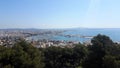 Palma de Mallorca harbor in spring ,Puerto de palma de Mallorca en primavera