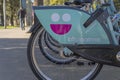 Bicycles of the public rental company Bicipalma parked