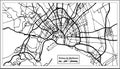 Palma de Mallorca Spain City Map in Retro Style. Outline Map.