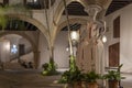 Courtyard of Casal Balaguer with a giant sculpture of Xiurell