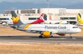 Thomas Cook Airbus A320 airplane at Palma de Mallorca Royalty Free Stock Photo