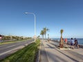 Coastline promenade in summer sunny day, Palma de Mallorca, Spain