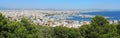 Palma de Mallorca, Spain. Landscape to the city from the Bellver Castle Royalty Free Stock Photo