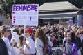 Palma de Mallorca, Spain - March 08 Feminist protest. International Women Day.