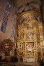 Palma de Mallorca, Spain - 10 Nov 2022: Gold Altar decor in the Palma Seo Cathedral Basilica