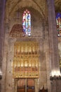 Palma de Mallorca, Spain - 10 Nov 2022: Religious artwork inside the Palma Cathedral