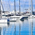 Palma de Mallorca, Spain - 8 Nov 2022: Yachts in Palma marina on the Balearic Islands Royalty Free Stock Photo