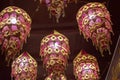 Decorative ceiling lamps inside the Ancla bar Royalty Free Stock Photo