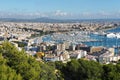 Palma Majorca and Marina Port views, Spain Balearic Islands.