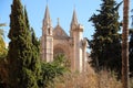 Palma Mallorca cathedral Santa Maria La Seu front view rose window Royalty Free Stock Photo