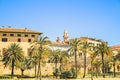 Palma, Mallorca / Spain - March 26 2018: Parc de la mar located in the capital Palma de Mallorca, both the city and the park are Royalty Free Stock Photo