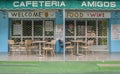 Cafeteria in tourist town closed for the winter tourist season