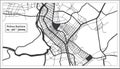 Palma Soriano Cuba City Map in Black and White Color in Retro Style. Outline Map