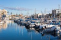 Portixol marina with boats and small yachts Royalty Free Stock Photo