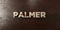 Palmer - grungy wooden headline on Maple - 3D rendered royalty free stock image