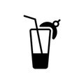 Black solid icon for Palmer, cocktail and drink