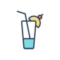 Color illustration icon for Palmer, cocktail and drink