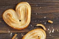 Palmier biscuits - french puff pastry cookies