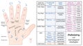 Palmistry Astrology Basic Analogies Chart
