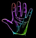 Palmistry, fortune telling Royalty Free Stock Photo