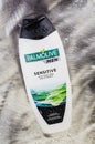 Palmolive shower gel isolated on gradient background Royalty Free Stock Photo