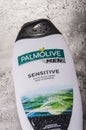 Palmolive shower gel isolated on gradient background Royalty Free Stock Photo