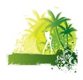 Palms banner Royalty Free Stock Photo