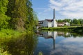 Palmse distillery reflection in water of pond Royalty Free Stock Photo