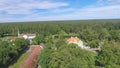 Palmse manor air museum, aerial view on a sunny summer day, Estonia Royalty Free Stock Photo