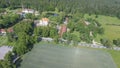 Palmse manor air museum, aerial view on a sunny summer day, Estonia Royalty Free Stock Photo