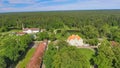 Palmse manor air museum, aerial view on a sunny summer day, Estonia Royalty Free Stock Photo