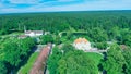 Palmse manor air museum, aerial view on a sunny summer day, Estonia Royalty Free Stock Photo